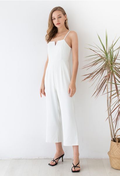 Eternal Neatness Cami Jumpsuit in Weiß