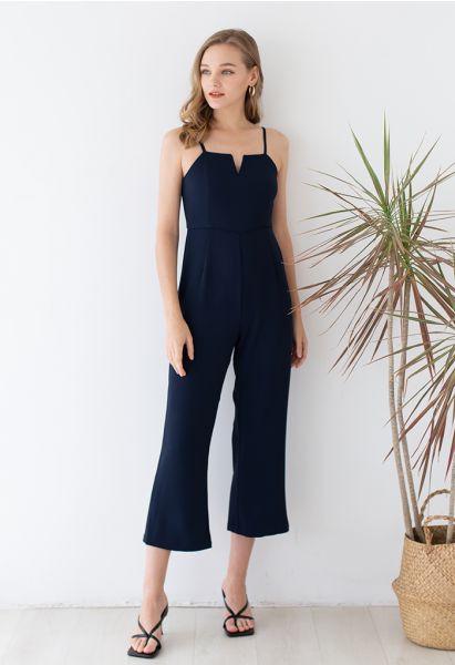 Eternal Neatness Cami Jumpsuit in Marineblau