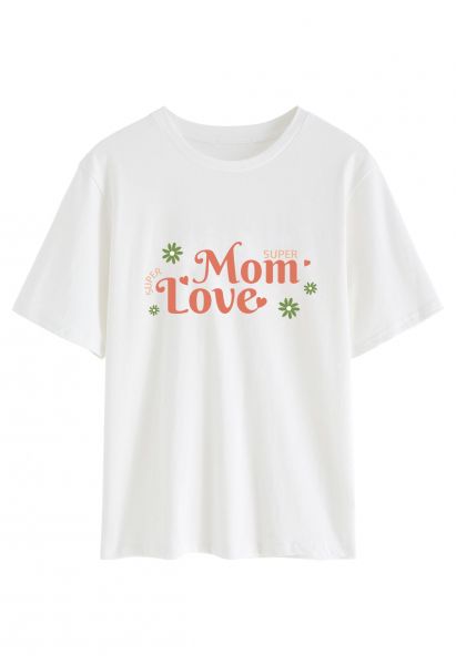Liebe Mama T-Shirt mit Rundhalsausschnitt