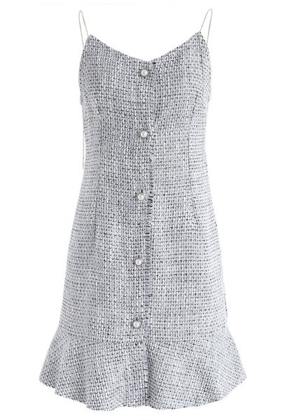 Es wird Tweed Cami Kleid in Grau sein