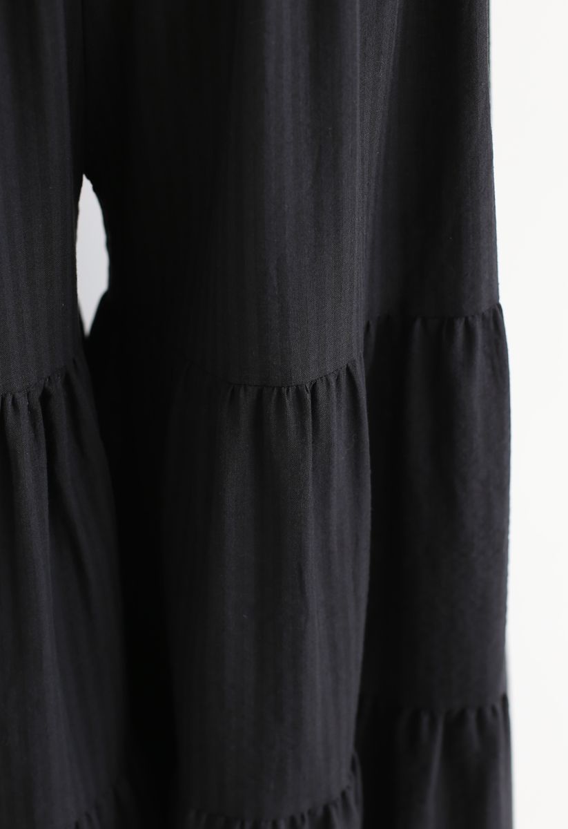 Sonnige Tage Wide-Leg-Hose in Schwarz