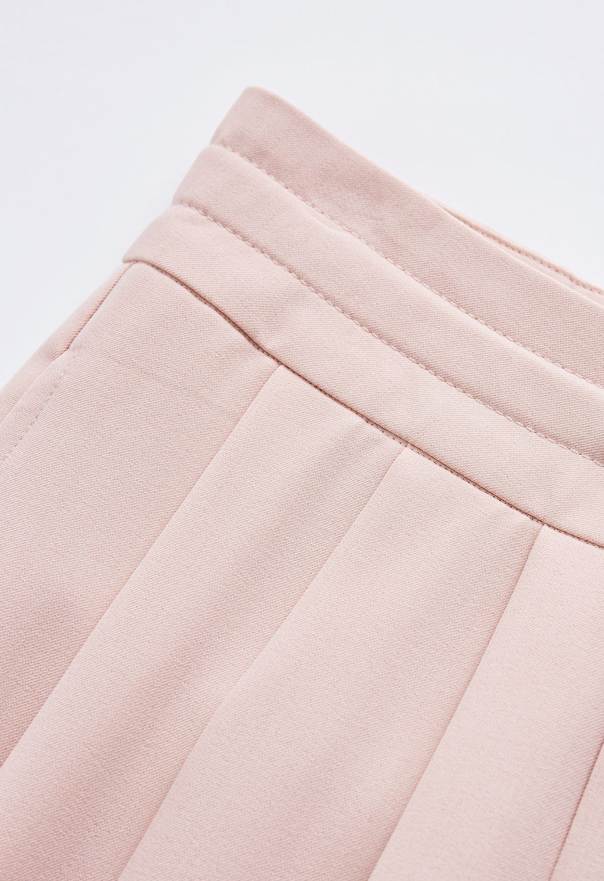 Hose mit weitem Bein und Faltendetail in der Taille mit Kordelzug in Rosa