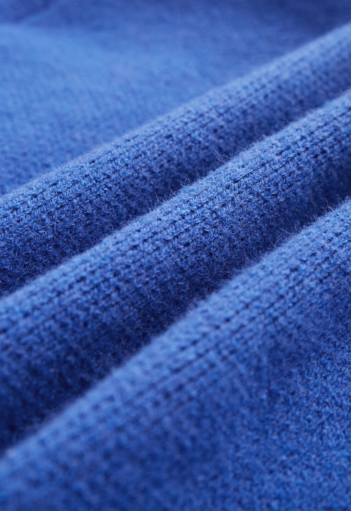 Zweireihiger Cardigan in Kontrastfarbe in Blau