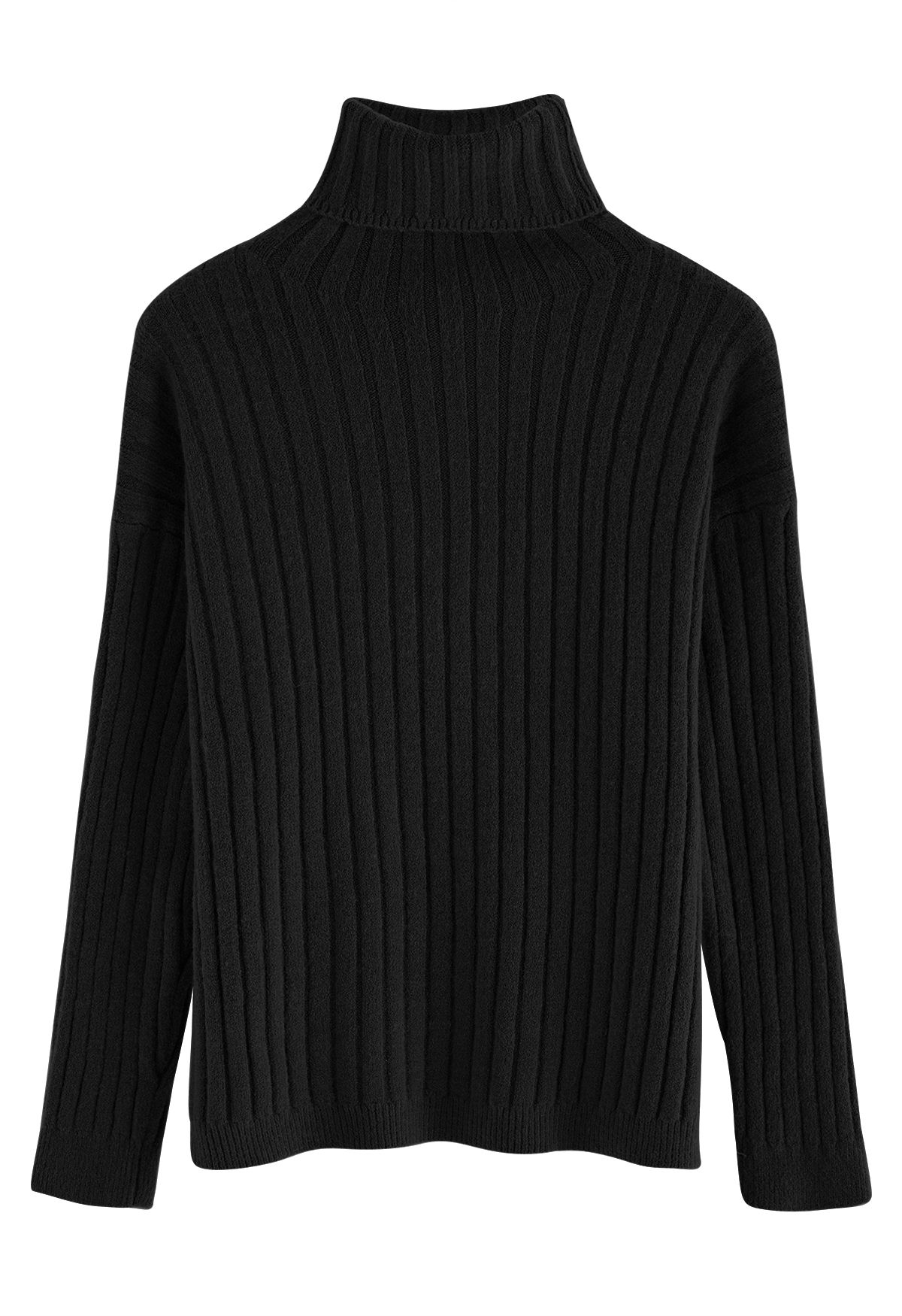 Rollkragenpullover mit Rollkragenpullover in Schwarz