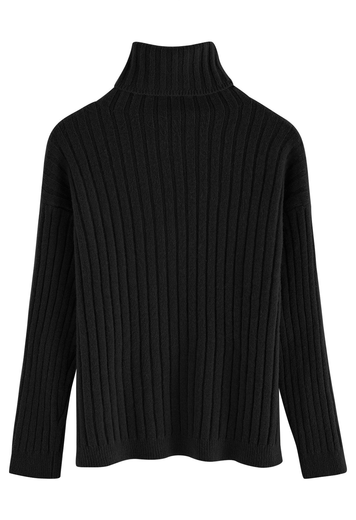 Rollkragenpullover mit Rollkragenpullover in Schwarz