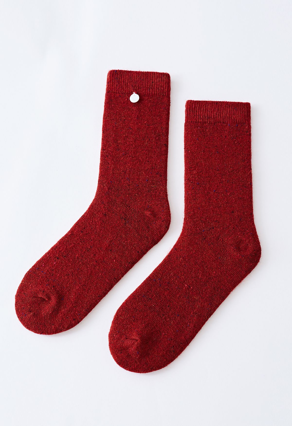 Mix Color Dots Crew-Socken aus Wollmischung in Rot