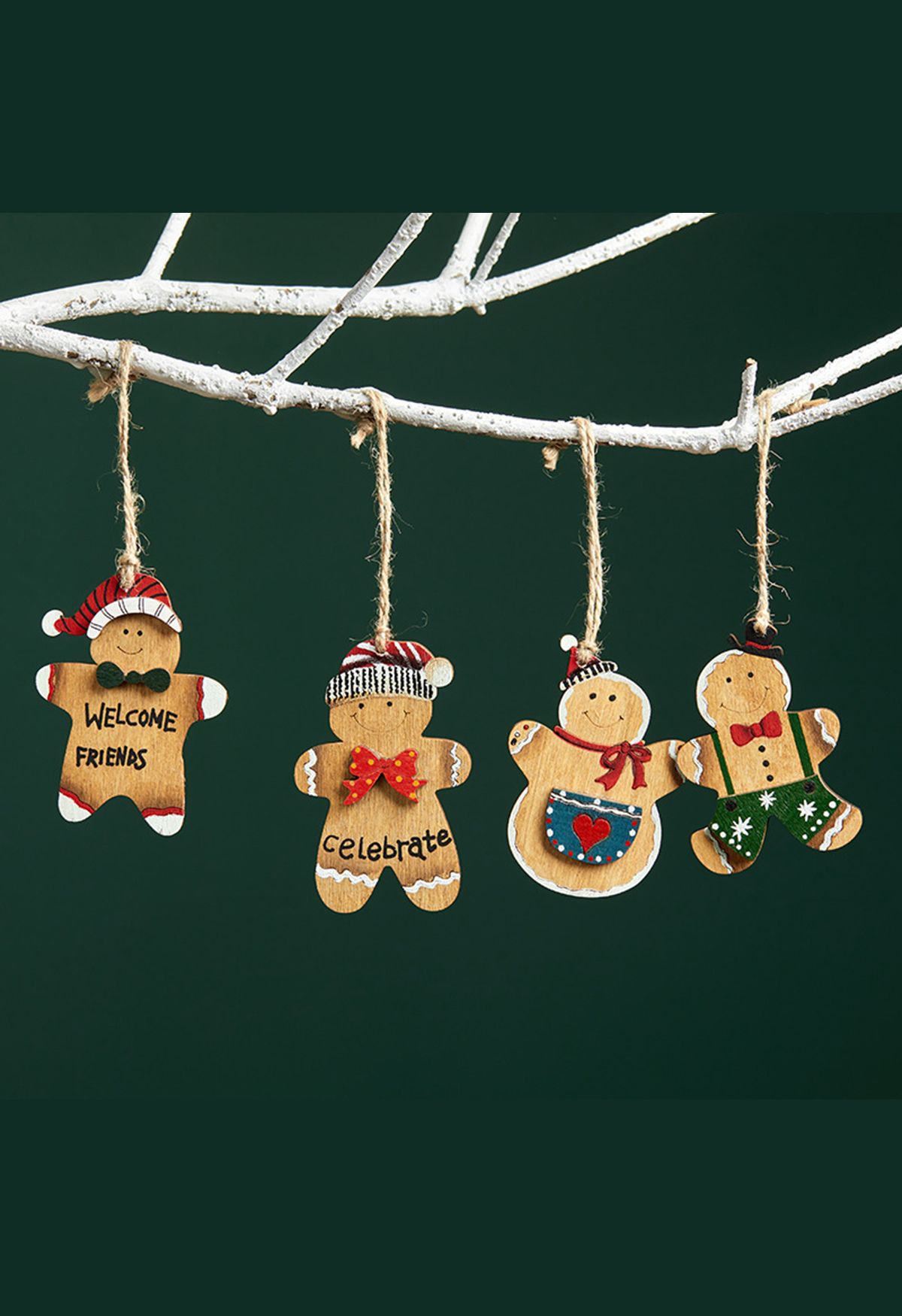 Glückliche Lebkuchen-Freund-Weihnachtsverzierung