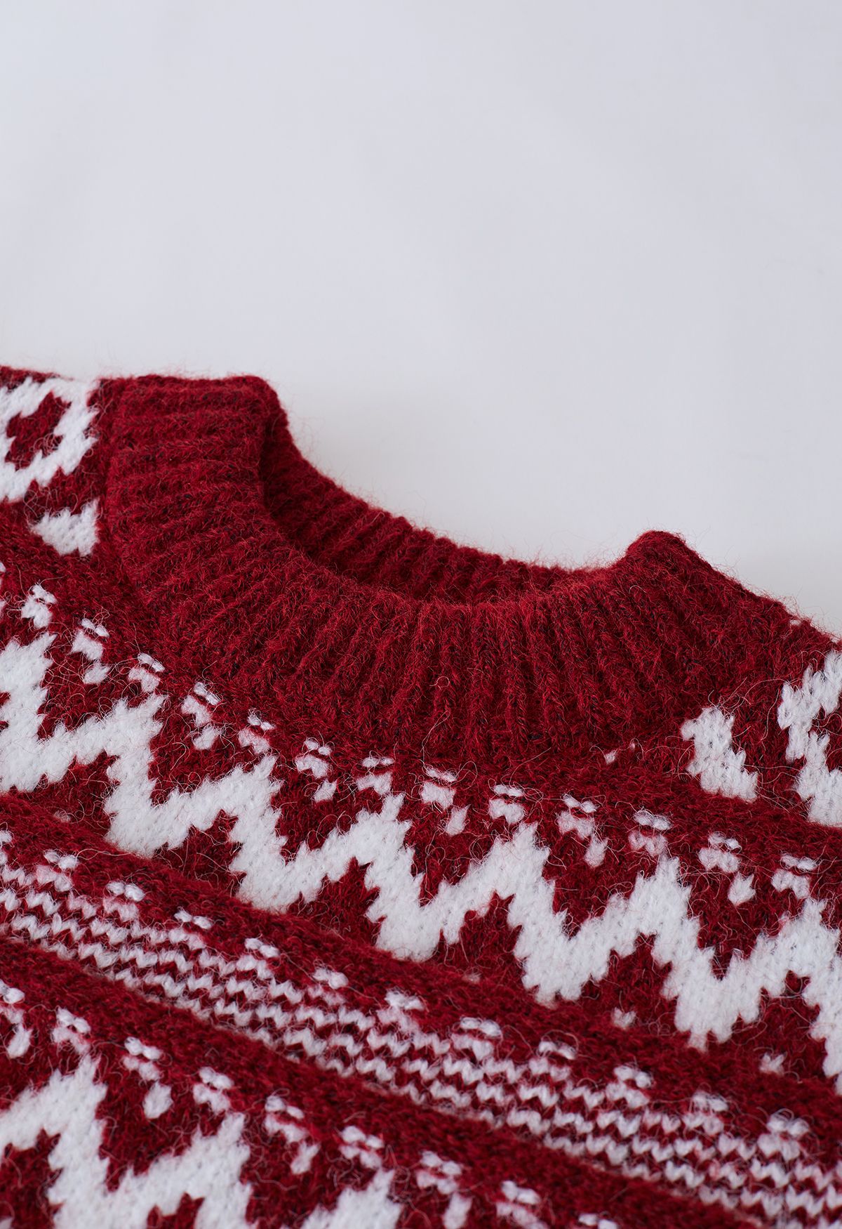 Ausgefallener Grobstrickpullover mit Fair Isle-Muster