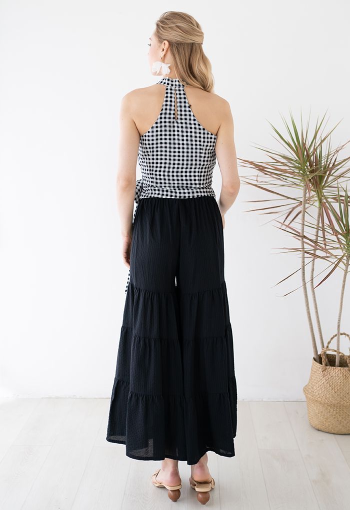 Sonnige Tage Wide-Leg-Hose in Schwarz