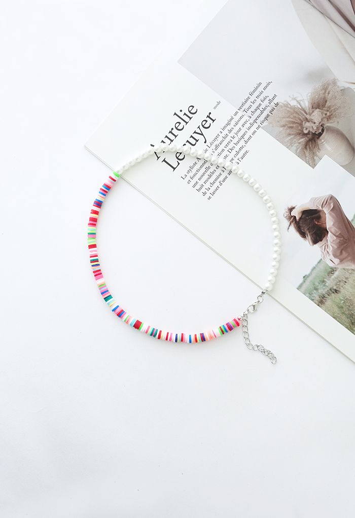Mischen Sie Farbe Perle gespleißte Perlenkette