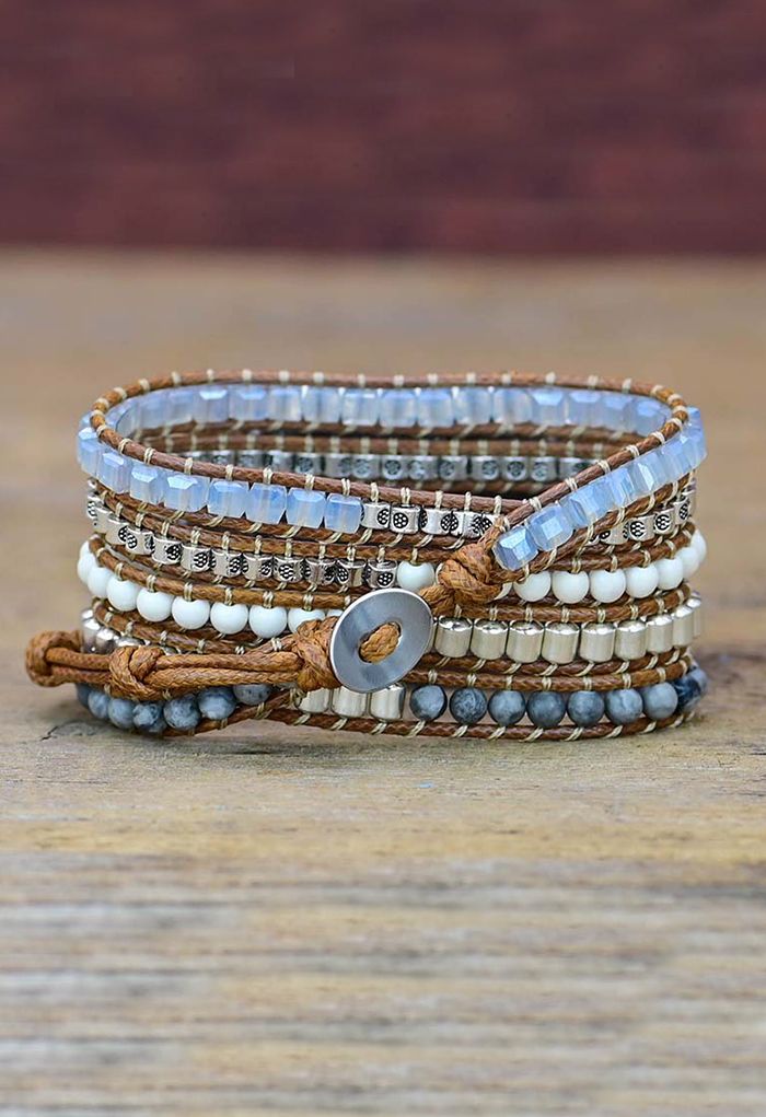 Trendy Multi Beads Weave Uhrenarmband