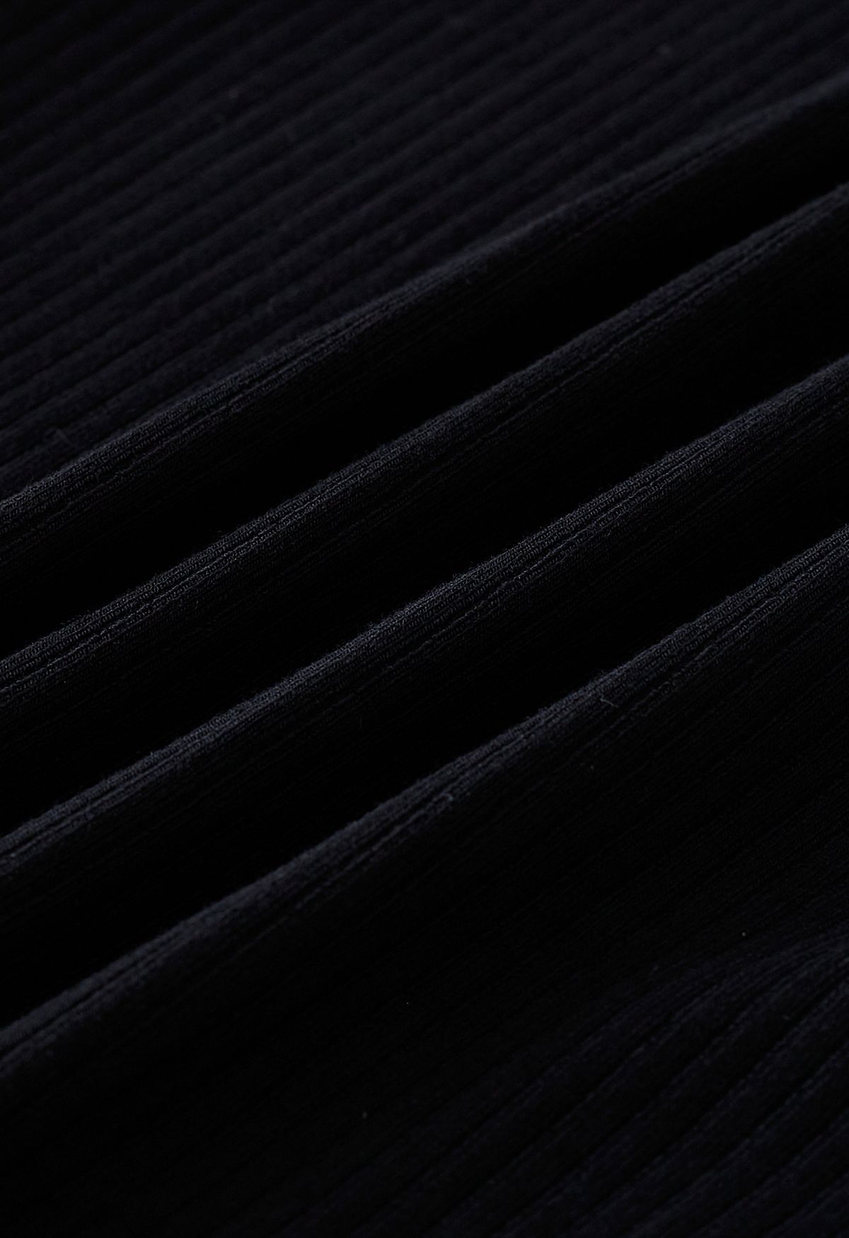 Set aus gerafftem Schlauchoberteil und Cardigan in Schwarz