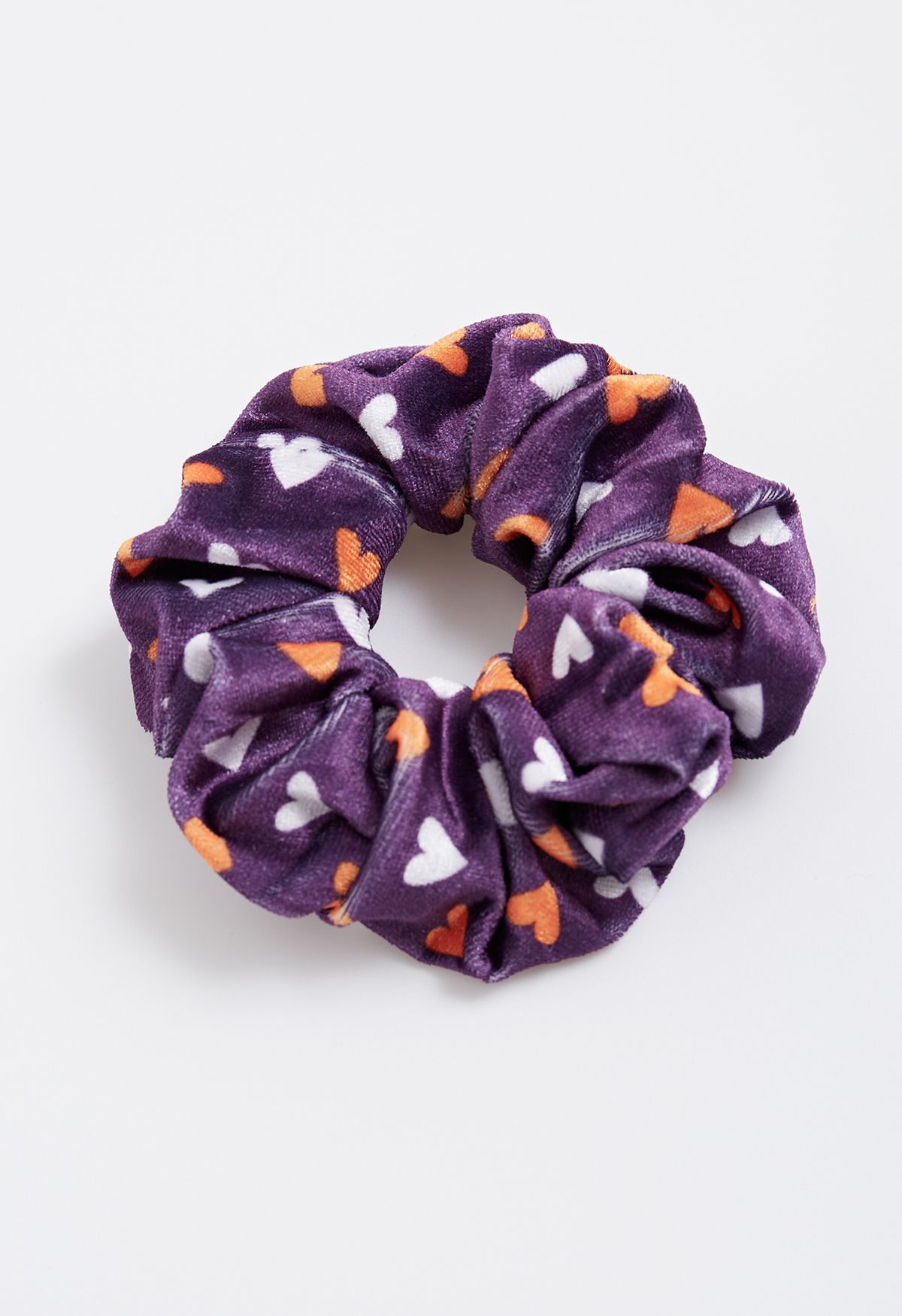 Verspieltes Halloween-Vibe Lila Scrunchies Set