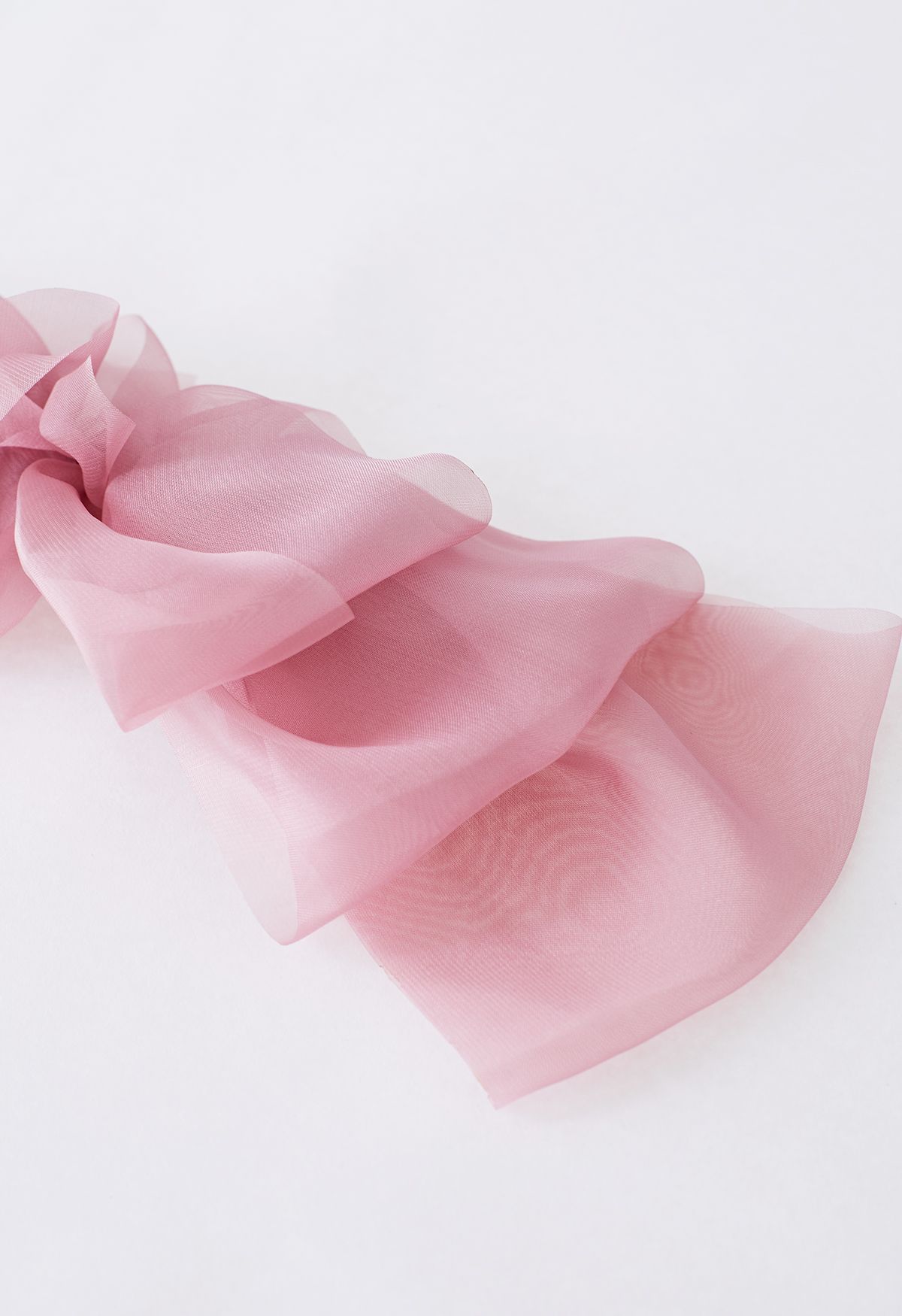 Fließende Mesh Bowknot Haarspange in Pink