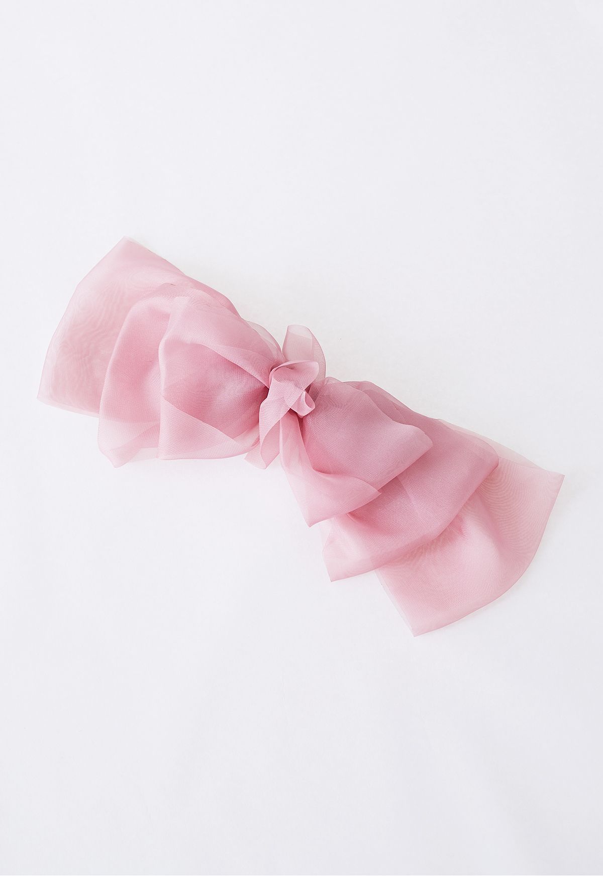 Fließende Mesh Bowknot Haarspange in Pink
