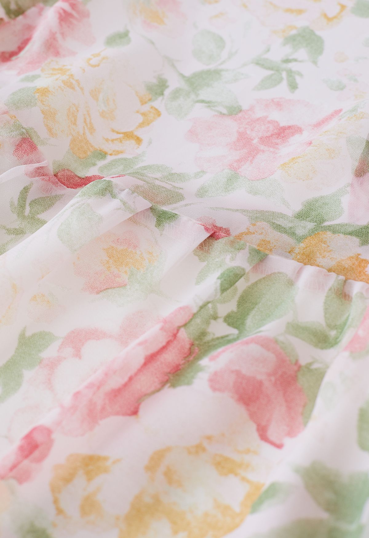 Sweet Bloom Wickel-Minikleid mit Rüschen in Rosa