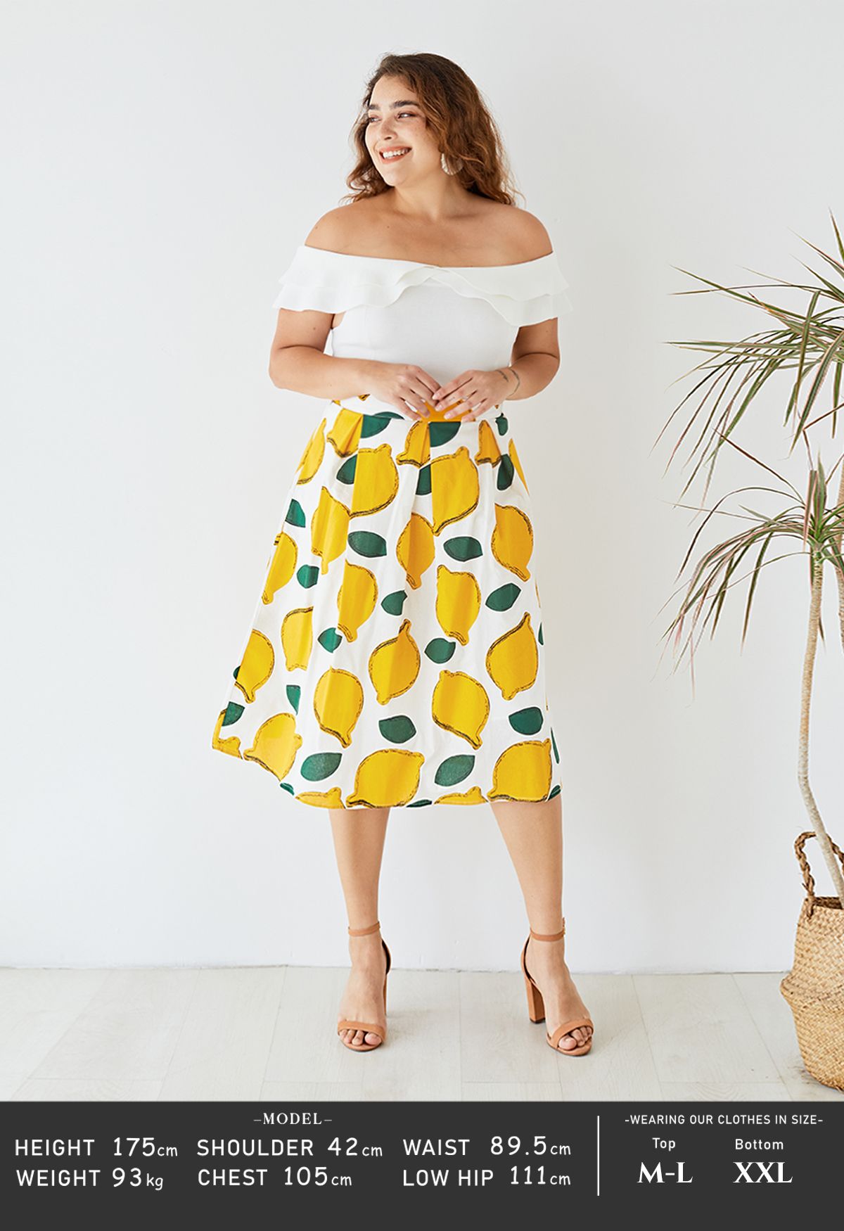 Sommerfrische Limone – A-Linien Midiskirt