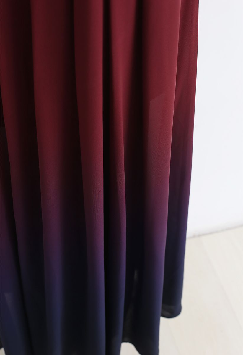 Ärmelloses Maxikleid von Gradient Revelry in Wine